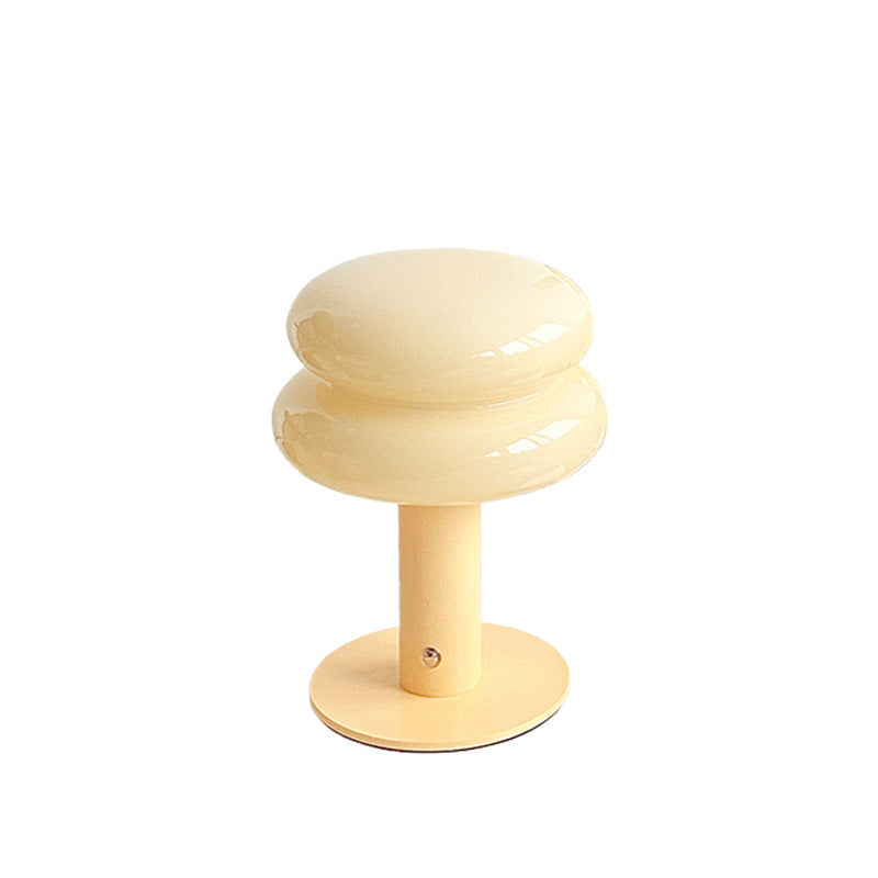 Glass Mushroom Charging Small Night Lamp