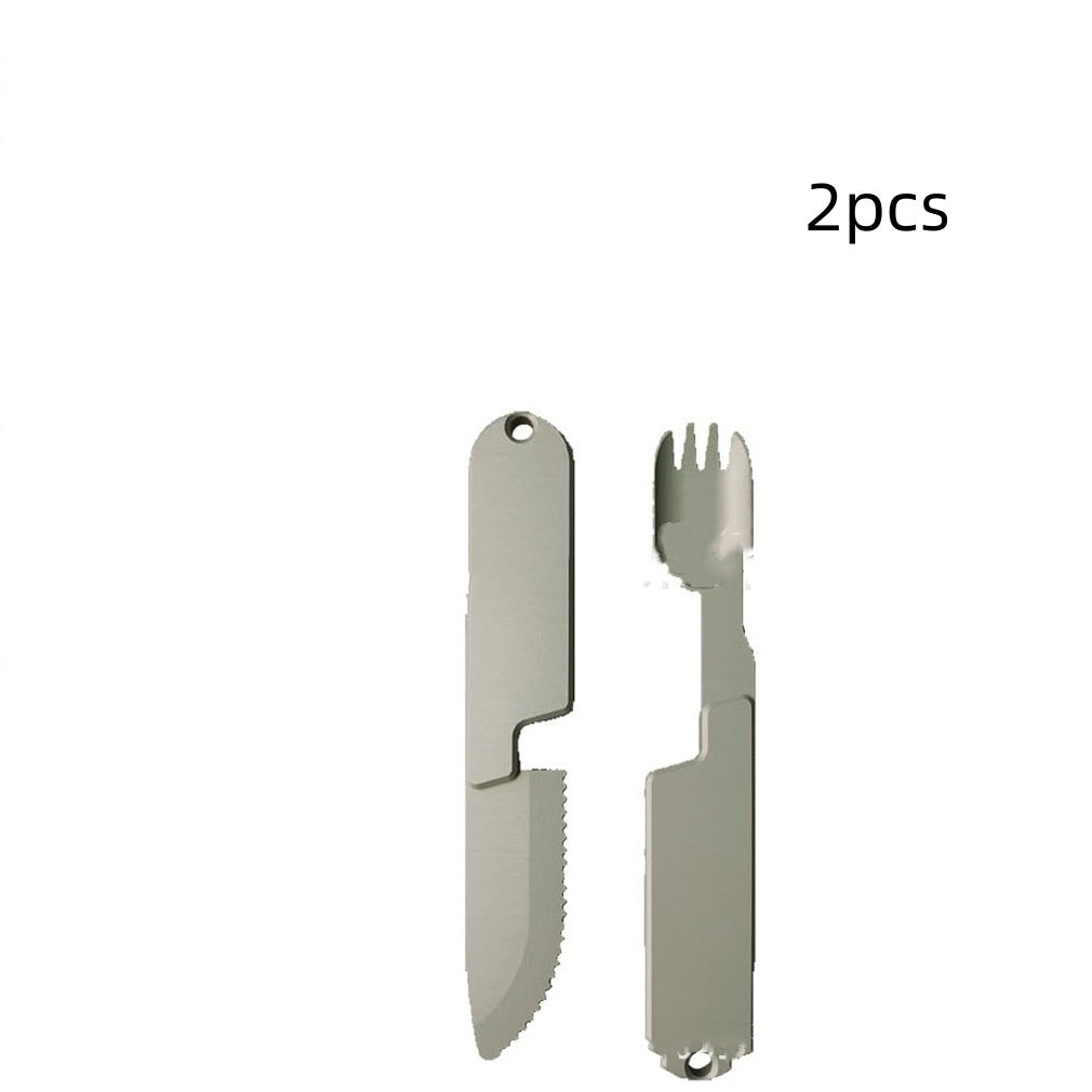 Two-in-one Camping Tableware Knife And Fork Combination