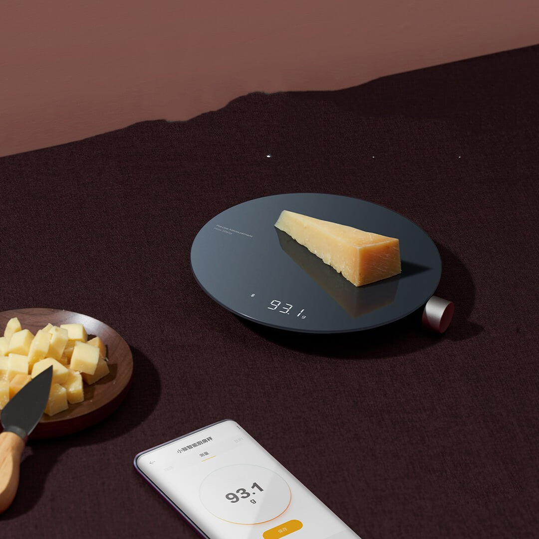 Precision Smart Kitchen Tempered Glass LED Display APP Baking Scale 1-3kg