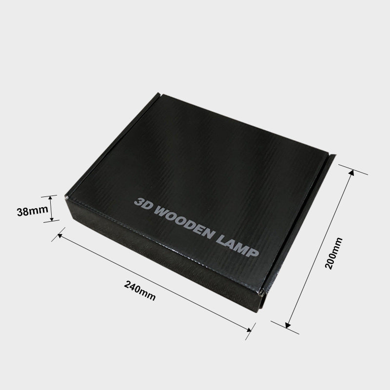 Solid wood hollow night lamp