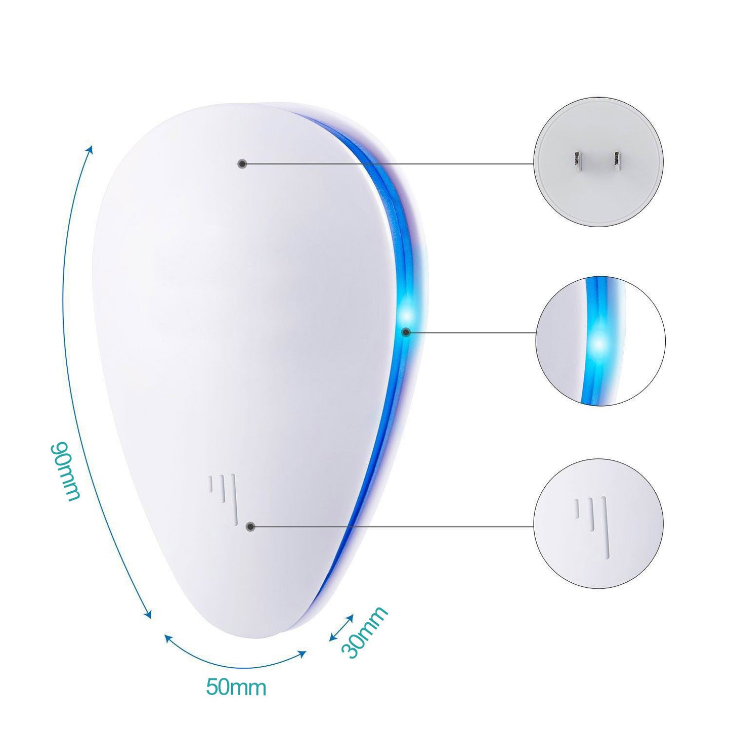Ultrasonic LED mosquito repellent