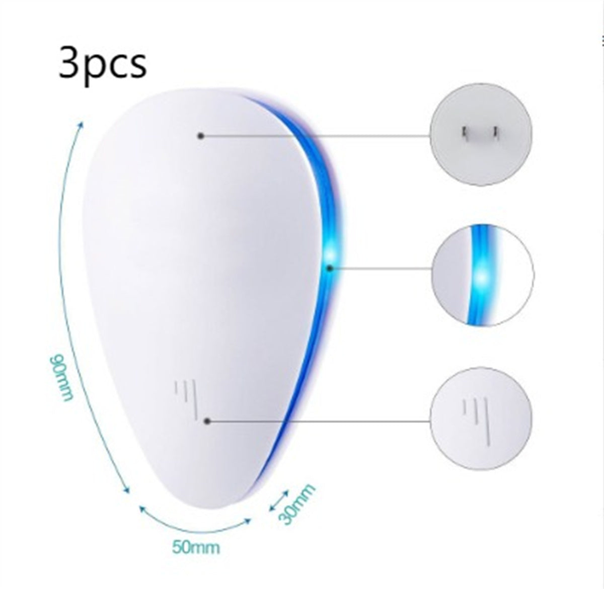 Ultrasonic LED mosquito repellent