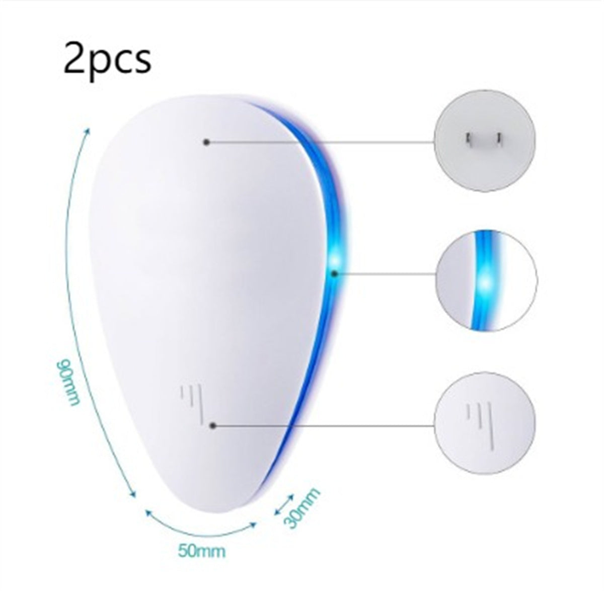 Ultrasonic LED mosquito repellent