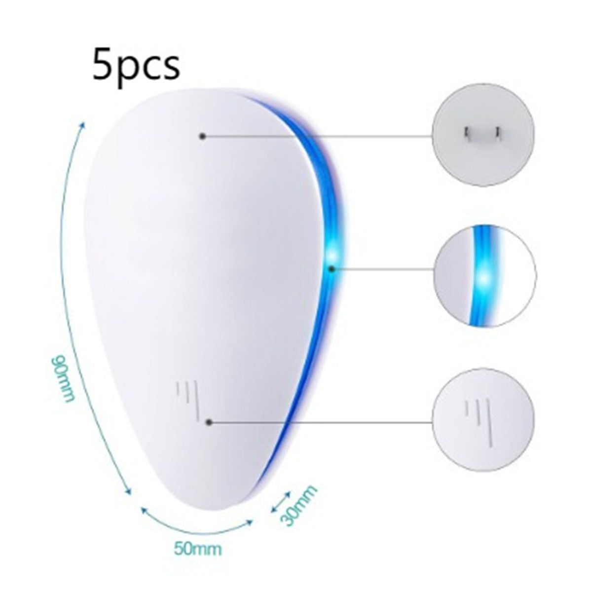 Ultrasonic LED mosquito repellent
