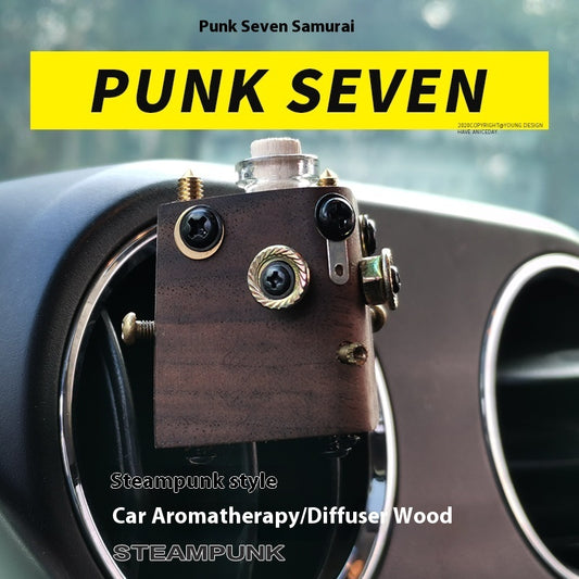 Steam Punk Solid Wood Car Aromatherapy Aroma Diffuser
