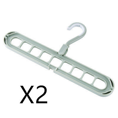 9-hole Clothes Hanger Organizer Space Saving Hanger Multi-function Folding Magic Hangers Drying Racks Scarf Clothes Storage
