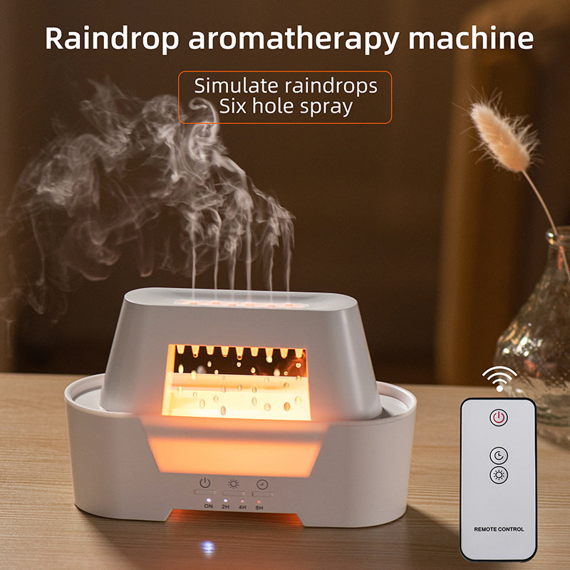 New Rain Drop Air Diffuser Humidifier 300ml Cool Mist Spray Ultrasonic Remote Control Rain Water Drop Aroma Diffuser