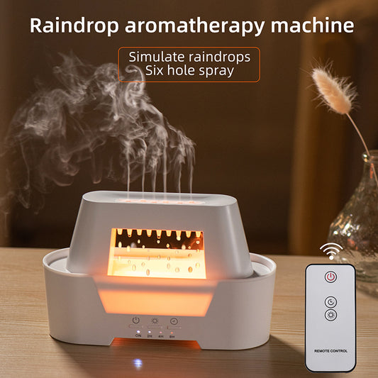New Rain Drop Air Diffuser Humidifier 300ml Cool Mist Spray Ultrasonic Remote Control Rain Water Drop Aroma Diffuser