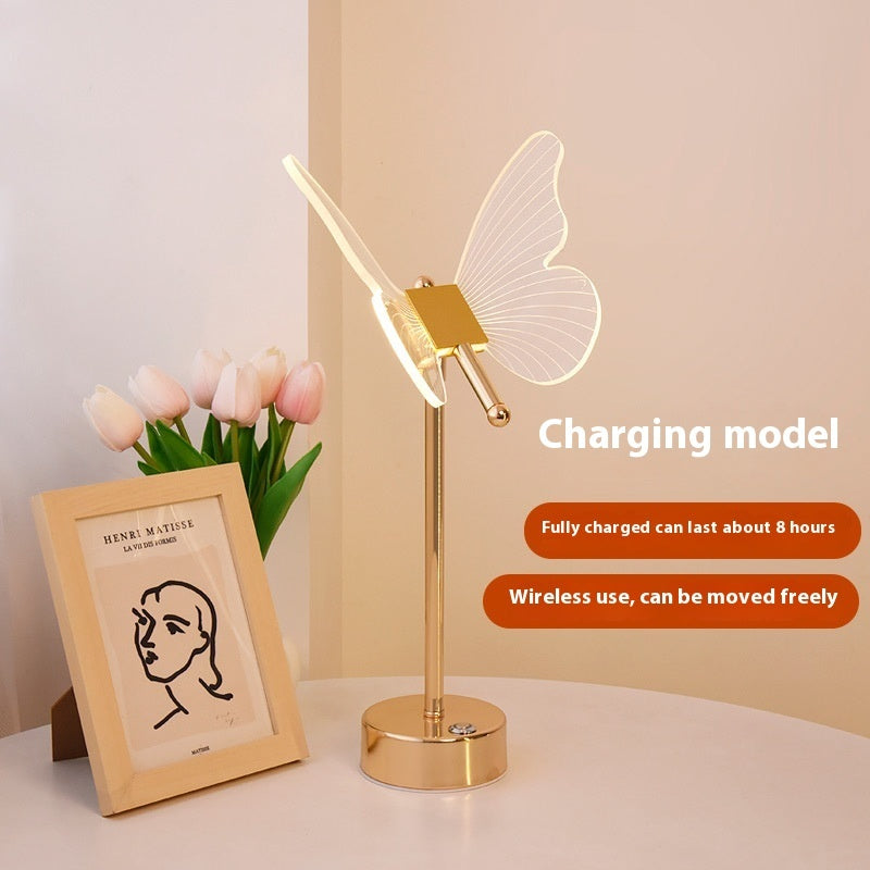 Butterfly Table Lamp Bedroom Bedside Decoration Small Night Lamp