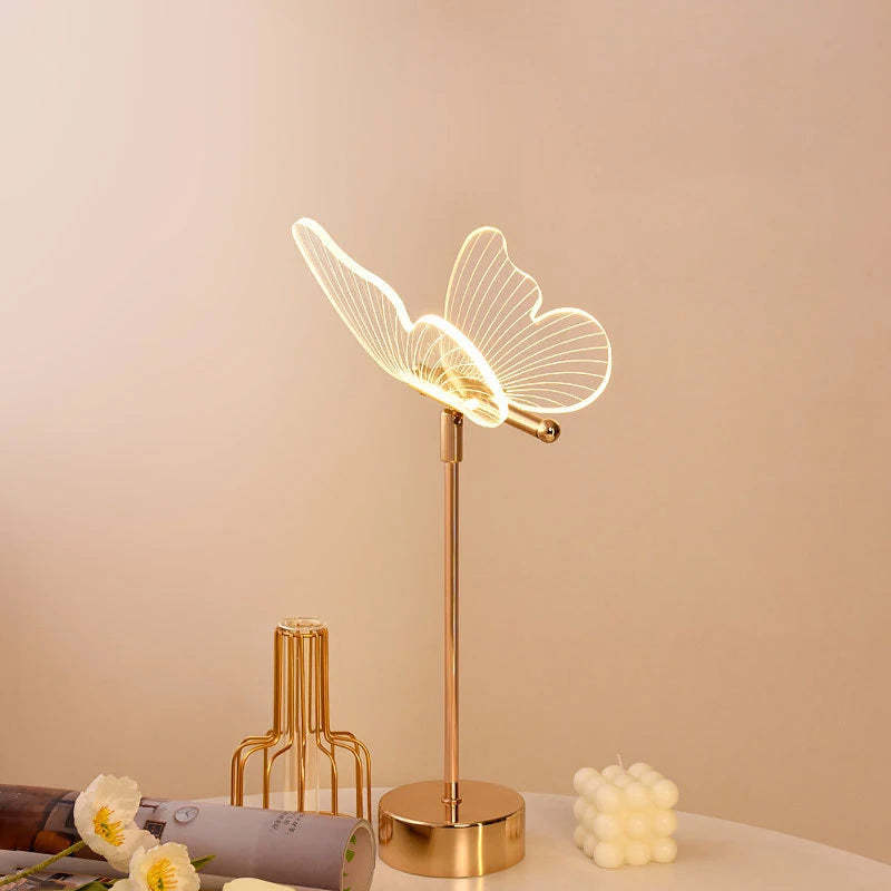 Butterfly Table Lamp Bedroom Bedside Decoration Small Night Lamp