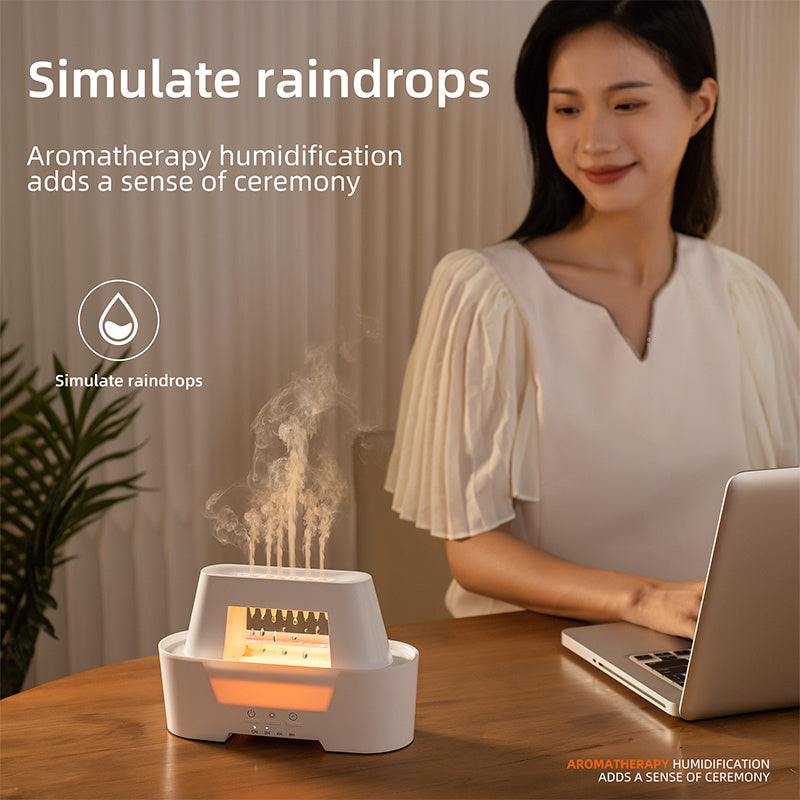New Rain Drop Air Diffuser Humidifier 300ml Cool Mist Spray Ultrasonic Remote Control Rain Water Drop Aroma Diffuser
