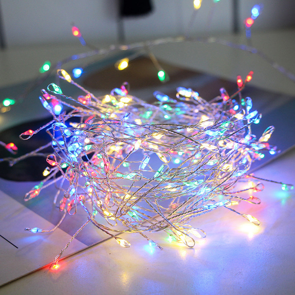 Led Copper Wire Firecracker Light String Controller Warm White Layout Decoration Wedding Party Gypsophila