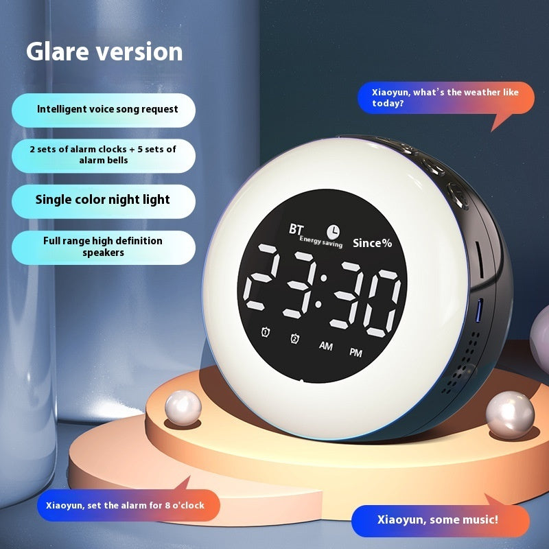 Intelligent Bluetooth Alarm Clock Audio AI Voice Assistant